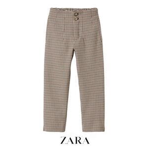 ZARA Kids | Brown | HIGH WAIST CHECKERED PANTS